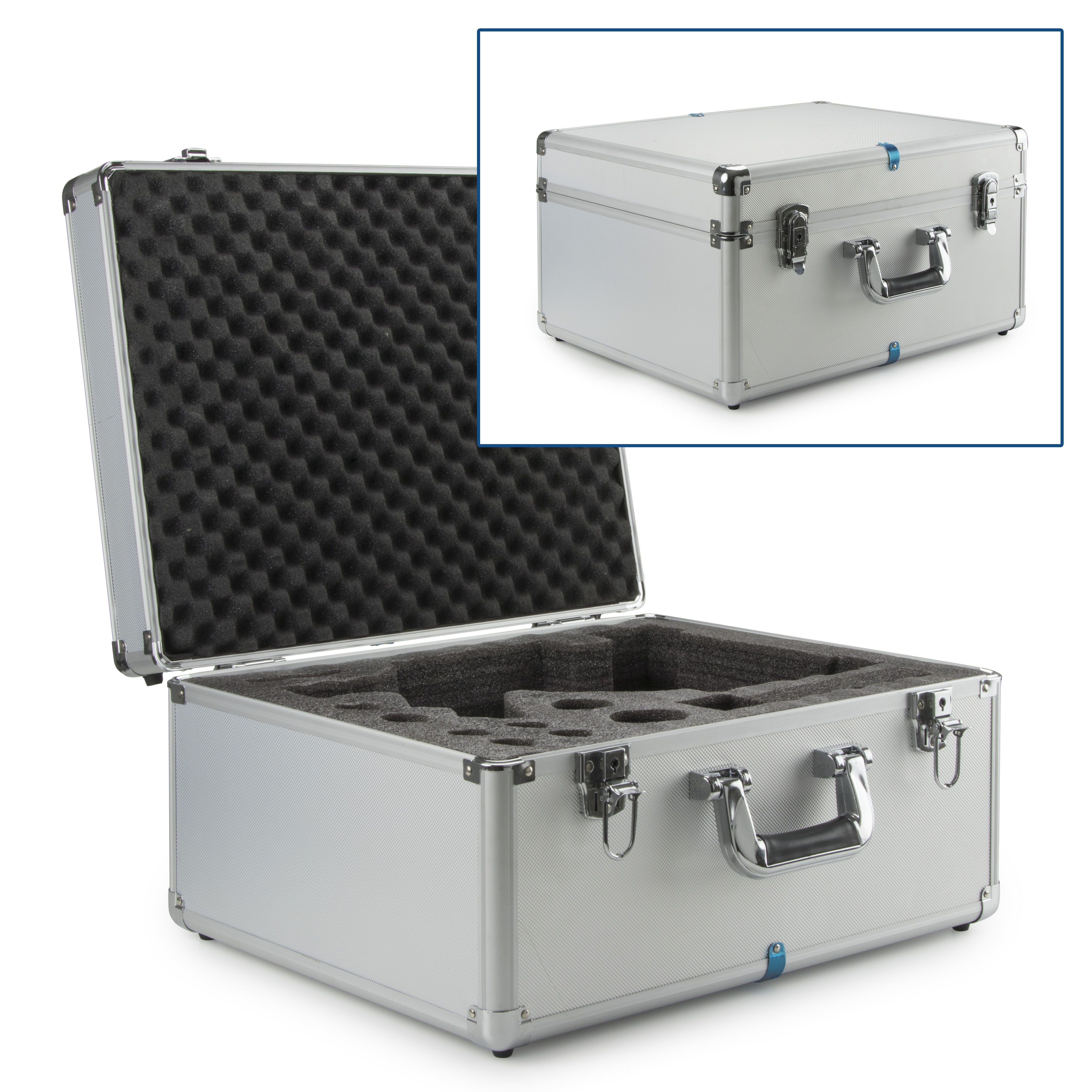 maleta de aluminio de transporte para microscopio